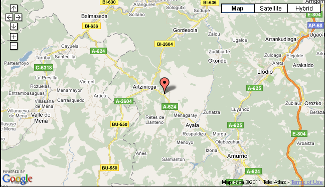Garabilla Landetxea - mapa de localización